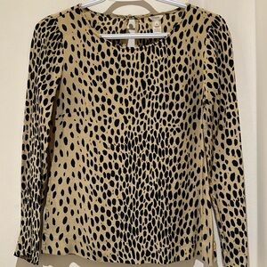 J crew leopard print blouse